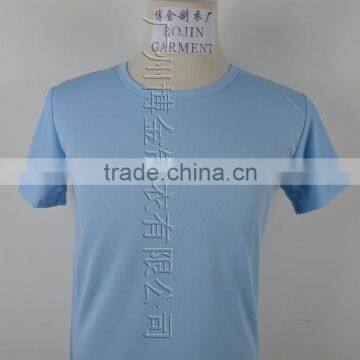 Light Blue Color Dry Fit Mens Tshirt for Promotion