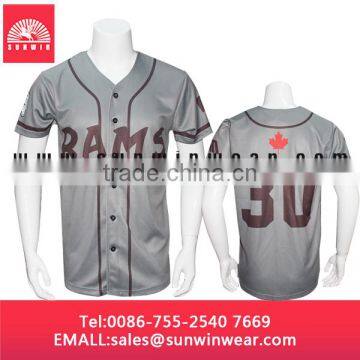 2014 Wholesale Unisex Custom Baseball Jersey With Buttons photo-6