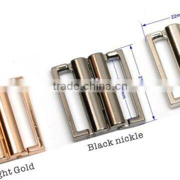 19.5mm Metal Alloy Down Coat Belt Buckle Waist Cummerbund Elastic Strap Buckle Nickle,black,gold BK-090 photo-3
