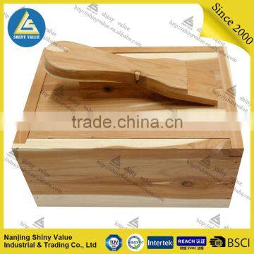 Factory directly supply custom solid wood shoe storage box in cedar wood