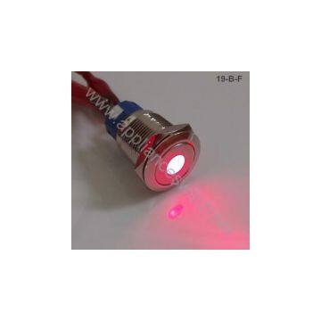 2016 Hot Sale 19mm IP67 Waterproof Metal Push Button Switch with LED 1NO1NC,2NO2NC,momentary/self-locking factory China