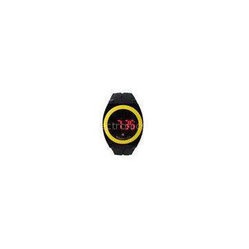 One Point Touch LED Digital Wrist Watch TPU Watchband Mens Mirror Watch