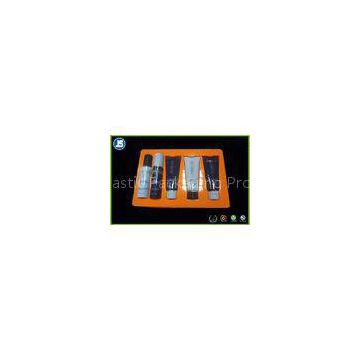 Orange Rectangular PVC Plastic Cosmetic Trays Blister Card Packaging