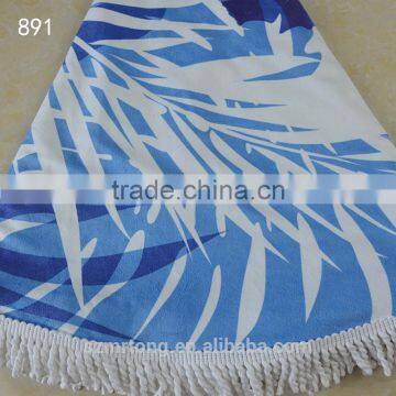 Reactive printed large round beach bath towels