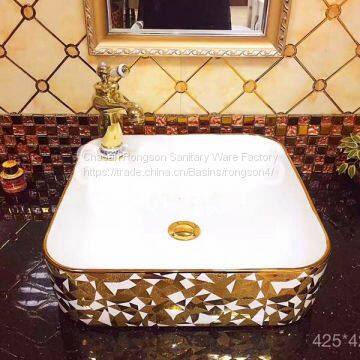 Bathroom Counter Top Bling Luxury Diamond for Round Ceramic Basin photo-5