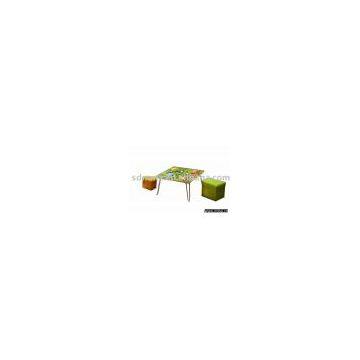 kids floor table and fabric chairs