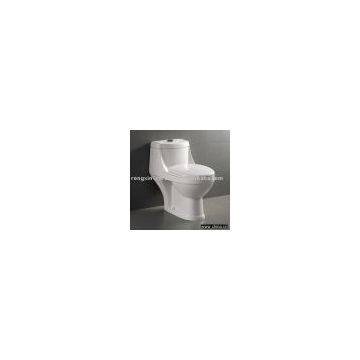 one-piece toilet, wash down toilet, p-trap toilet, toilet