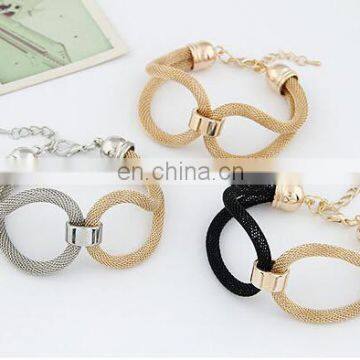 Fashion Women's Braided Gold Mesh Chain Bracelet photo-5
