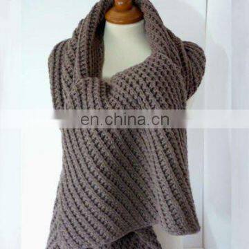 fashional pretty super soft warm popular chunky knit shawl