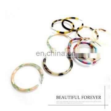 High Quality New Design Acetic Acid Jewelry Women's Acrylic Acetate Hoop Earrings photo-4