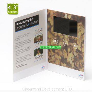 4.3 inch lcd brochure,digital wedding invitation card,video greeting card