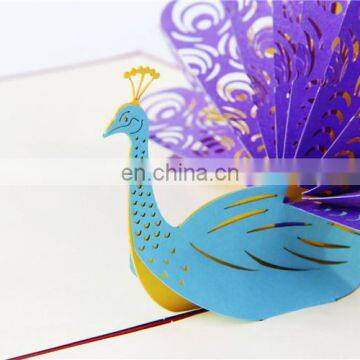 3D Pop Up Cards, Wimaha Peacock Thank You Card Greeting Cards in Chinese Paper Cutting Creative Pop-up Cards,15cm x 15cm photo-5