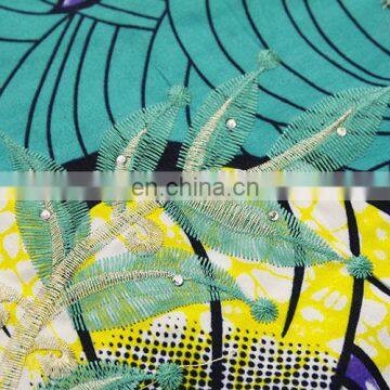 Nigeria New Fashionable Fabric Print Wax Mix Guipure Lace Fabric photo-4
