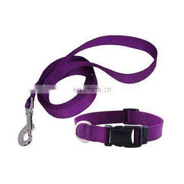 Cheap New Design Dark Pink Make Leather Dog Collar and Leash photo-2