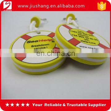 Factory direct supply round EVA key chain rings with two sides printing logo key holder