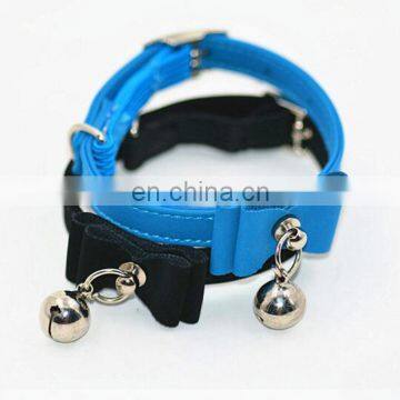 Personalized Cute Bow Tie Blue Sex Woman Dog Collar