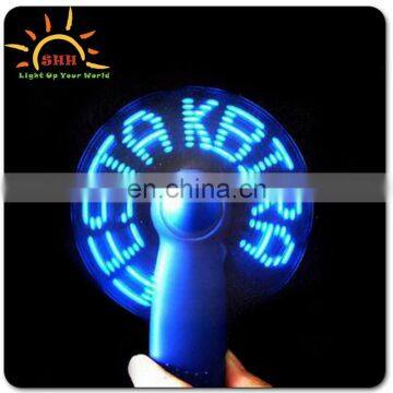 Light up fan with customered message