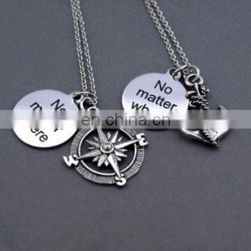 Engraved words dog tag metal necklace for sale