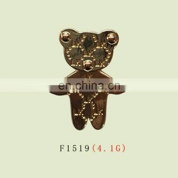 zinc alloy metal decorative buckle with bear shape for garment