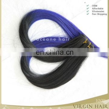 Ombre Hair Weave 100% Brazilian Human Hair Weave Ombre Weave Extension 100g/pc two Tone Color