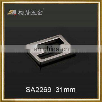 Fashion Rectangle Metal Slider Buckle Silver Color Zinc Alloy Adjustable Blet Buckle For Strap Usage photo-2
