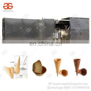 High Quality Commercial Automatic Rolled Sugar Biscuit Waffle Cones Baking Making Production Line Icecream Cone Machinery Price photo-3