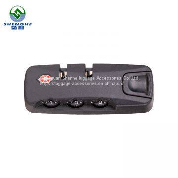 Custom Bag Parts Accessories Plastic Password 3 Digit Luggage Digital Combination Lock