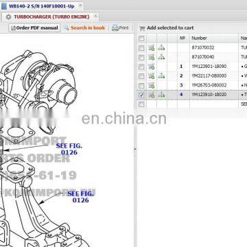 WB140-2 Turbocharger YM123910-18020 YM12391018020 Turbine Price photo-5