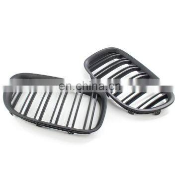 1 пара матово-черных двойных решеток с полосами для переднего бампера (кильватер) для BMW 5 Series F10 F11 F18 2010-2016 photo-3