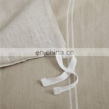 King Size Bedding Set Linen Cotton Washed Flaxen Fabric Duvet Cover Set photo-5