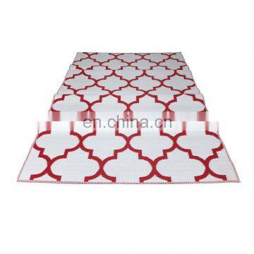 China Custom Rug pp Plastic Camping Mat Outdoor Indoor Red Rug Patio Mat photo-3