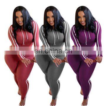 Women Autumn Fashion Wholesale Custom Outfits Fitness Jogging Plus Size Two Piece Set photo-2