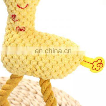 Luxury Teddy Dog Clean Teeth Rope Squeaky Plush Pet Toy photo-4