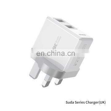 Universal UK Socket Standard 2.1A Dual USB Port Phone Tablet Travel Power Adapter photo-3