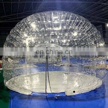 Giant inflatable pop up tent clear inflatable dome tent with bottom