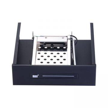 Unestech ST5512 2.5in Tray-less SATA Hot-swap SSD Hdd Mobile Rack for 5.25in Optical Drive Enclosure