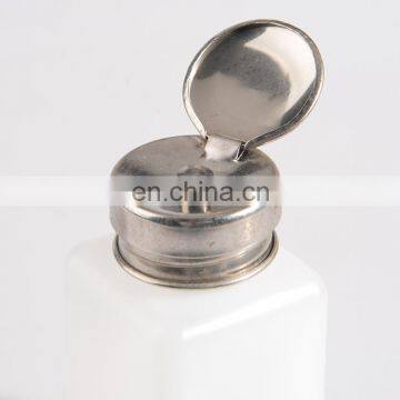 Stainless Steel Nail Art Liquid Alcohol Press Empty Bottle Portable Acrylic Gel Polish Cleaner Remover Dispenser