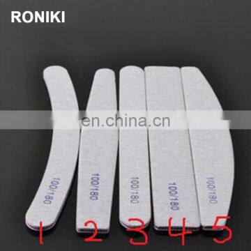 RONIKI Half Moon Shapes Mini Finger File Nail Professional Customized Printed With Logo Manicure Nail File 100/180 photo-4
