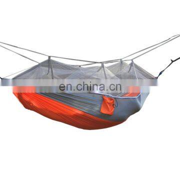 Ultra-Light Portable Camping Hammock with Mosquito Net Large Space Travel Camping Hiking Trip Parachute Hammock