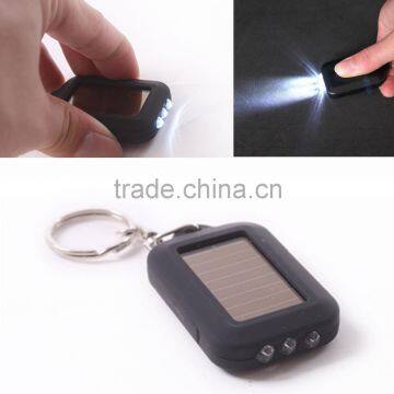 Solar-powered LED Flashlight w/ Keychain photo-2
