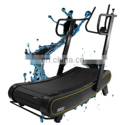 Curved treadmill & air runner energy saving gym equipment for commercial use  no electricity self generate fitness