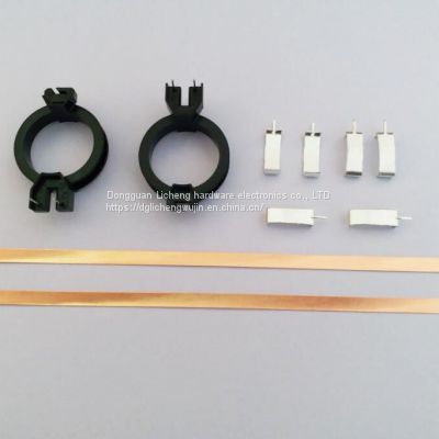 PQ3415 bobbins copper foil & clamps clip,Pq3415 photovoltaic transformer assembly materials,Material: Bakelite powder + c1100 (T2) copper + sk7