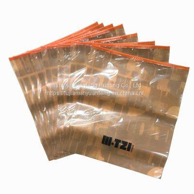 Cpe Pe material packaging bag with zipper for garment