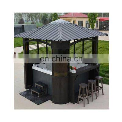 Spa Garden Bar Counter Metal Aluminum Frame Hot Tub Outdoor Spa Gazebo