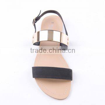 Hot Selling Latest Low Heel Ladies New Fashionable Flat Sandals With Sequined Decoration photo-3