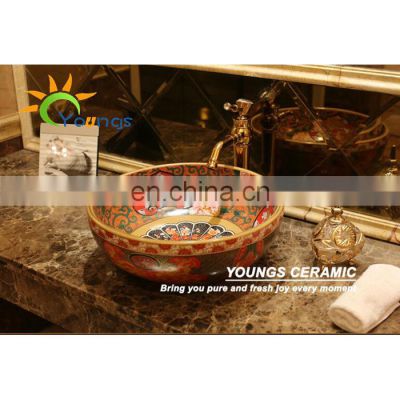 Art Ceramic Counter Top Bathroom Bowl Sink