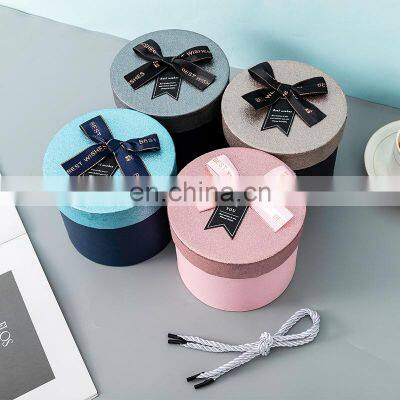 Custom Printed Handmade Packing Box Pack Cardboard Small Candy Gift Box With Art Ribbon