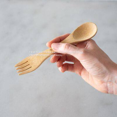 Eco bamboo wood sporks  cheap wholesale Manufacture twinkle bamboo spork