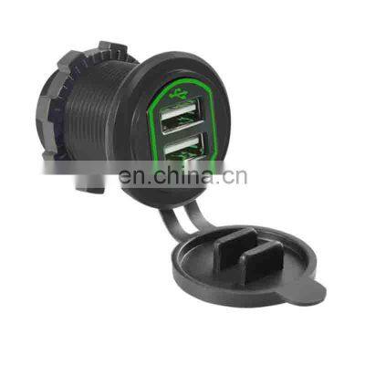 Car charger ship touring car mobile phone charging 12-24V aluminum alloy 3.1A fast car charger