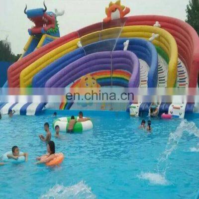 Summer Water Play Equipment Large Inflatable Water Park With Water Slide Good Prices Selling photo-2
